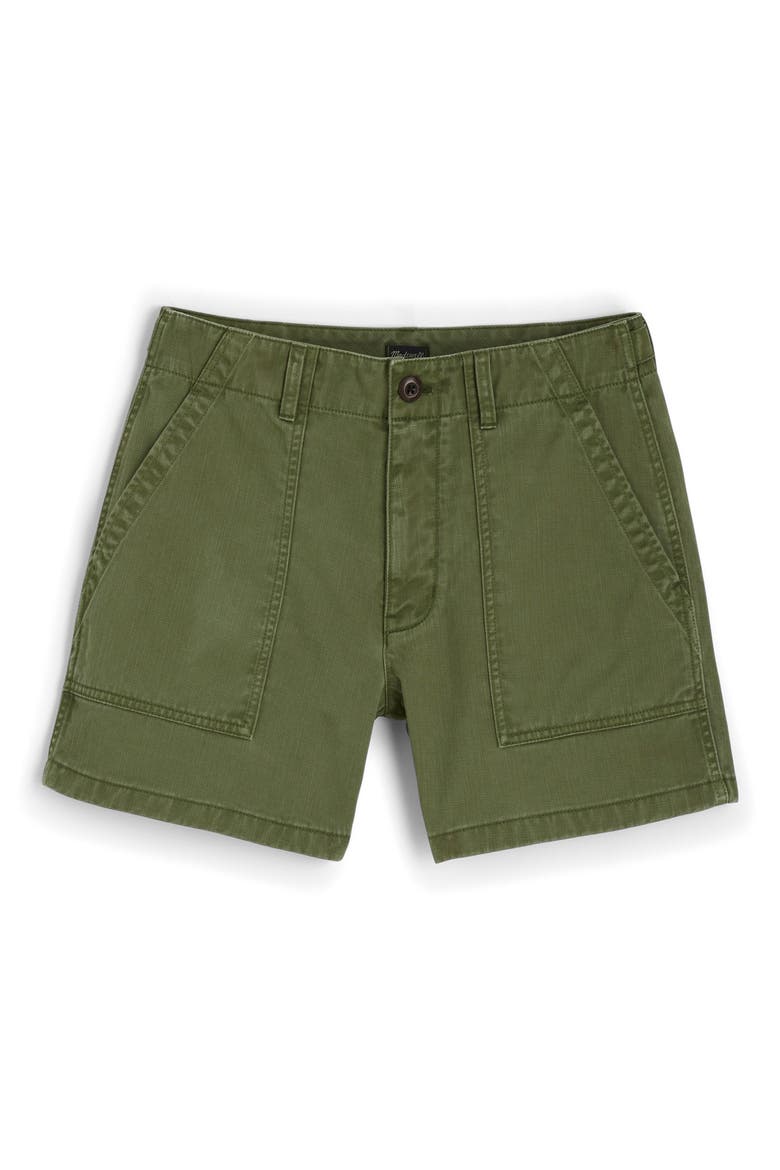 Fatigue Garment Dyed Cotton Twill Shorts, Alternate, color, PALM TREE