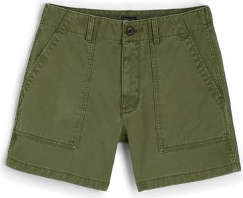 【*a様 Garment Dyed Poplin Military Shorts Acne Studios - Garment-dyed shorts - Military green