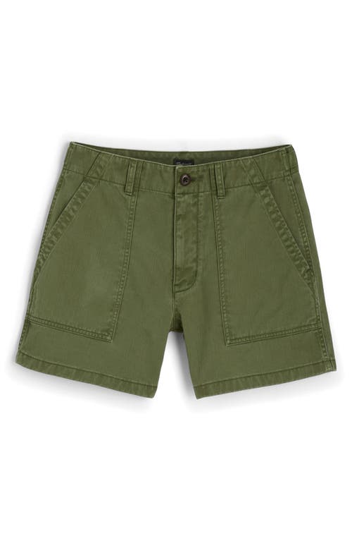 Madewell Fatigue Garment Dyed Cotton Twill Shorts In Palm Tree