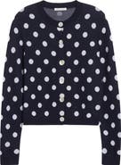 Sandy Liang Cairo Polka Dot Wool Cardigan