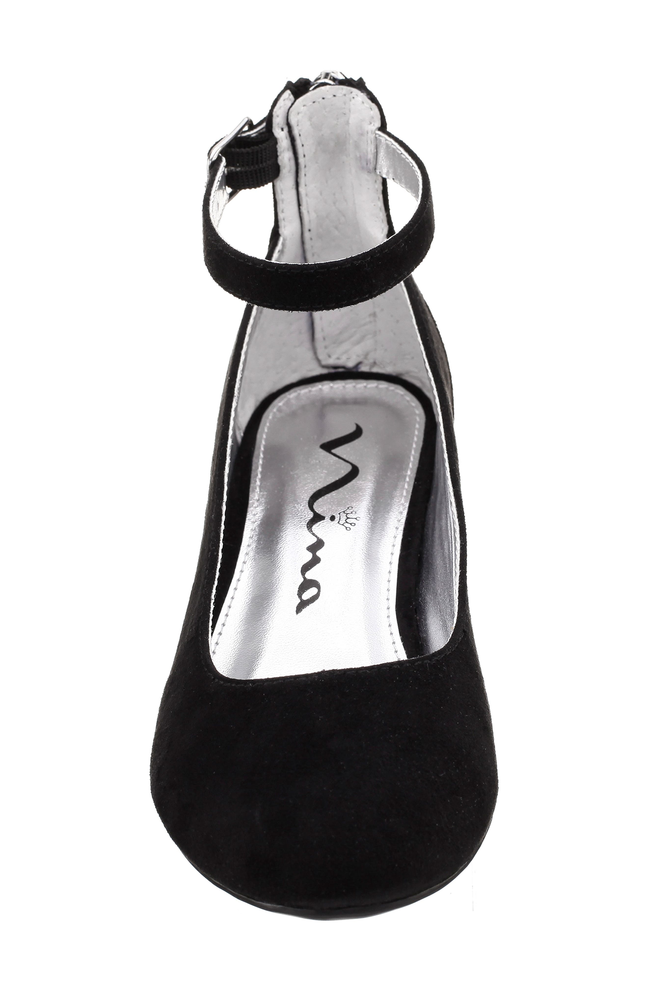 Nina Lennie Dress Shoe, Alternate, color, Black Suede