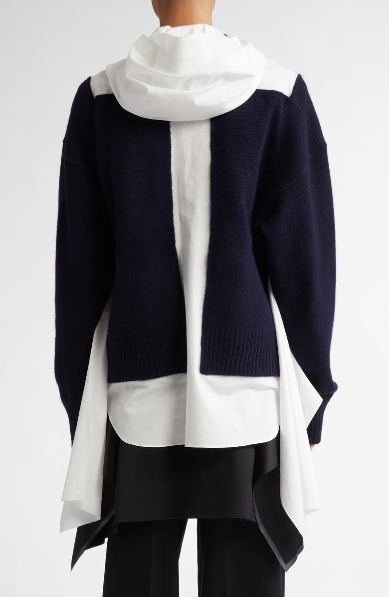 Undercover Alpaca & Wool Sweater with Cotton Poplin Shirt Combo, Alternate, color,