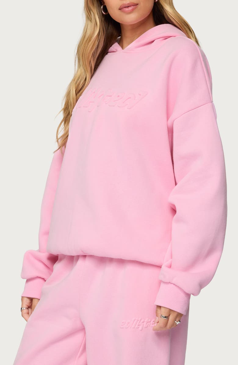 EDIKTED Totally Edikted Hoodie, Alternate, color, Pink