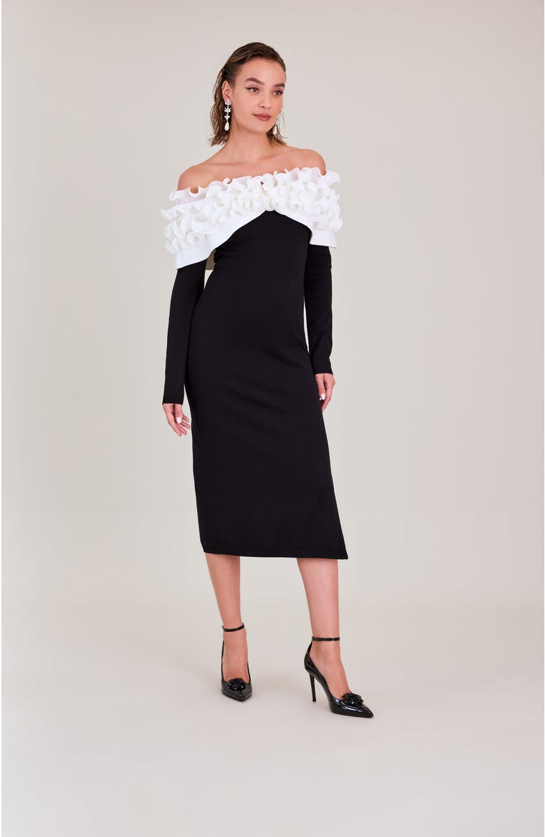 Anne Fontaine Andalouse Dress, Alternate, color, Black/White