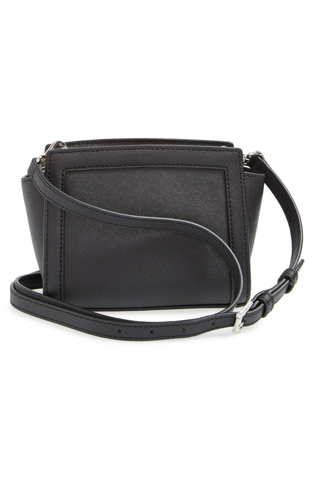 MICHAEL Michael Kors 'Mini Selma' Studded Saffiano Leather Crossbody Bag, Alternate, color, 