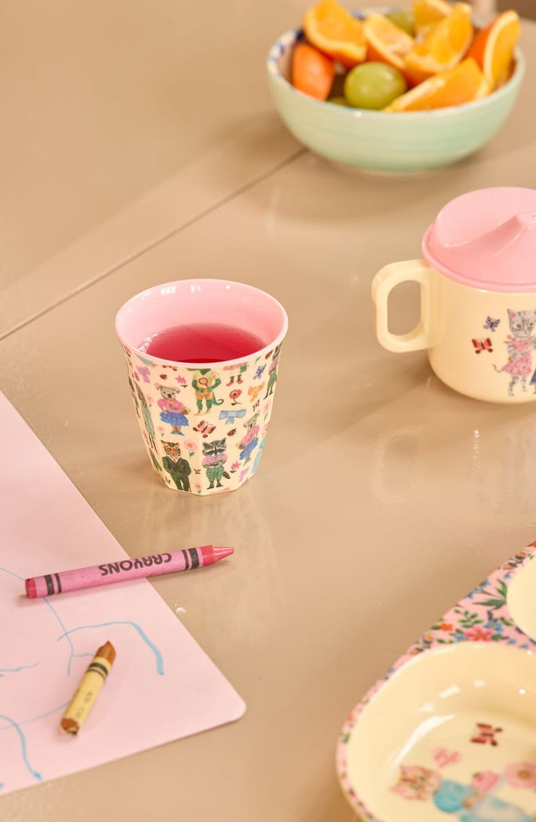 Rice by Rice x Nathalie Lété Set of 4 Melamine Kids' Cup, Alternate, color, Multi