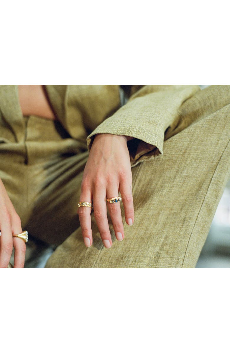 Missoma x Harris Reed Labradorite Signet Ring, Alternate, color, 