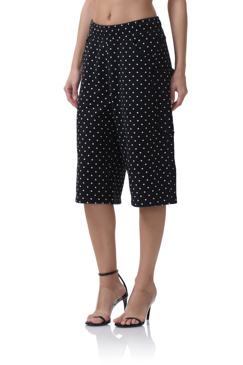 Conrad Polka Dot Bermuda Shorts, Alternate, color, NOIR MICRO DOT