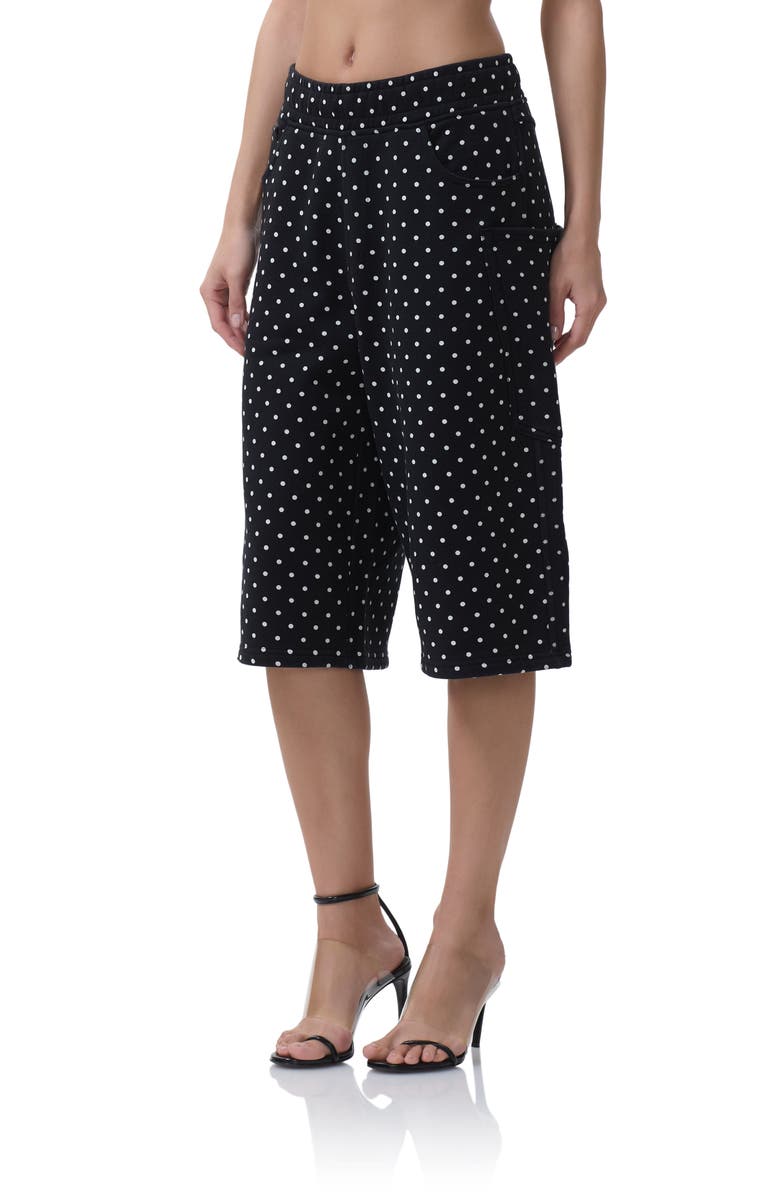 AFRM Conrad Polka Dot Bermuda Shorts, Alternate, color, Noir Micro Dot
