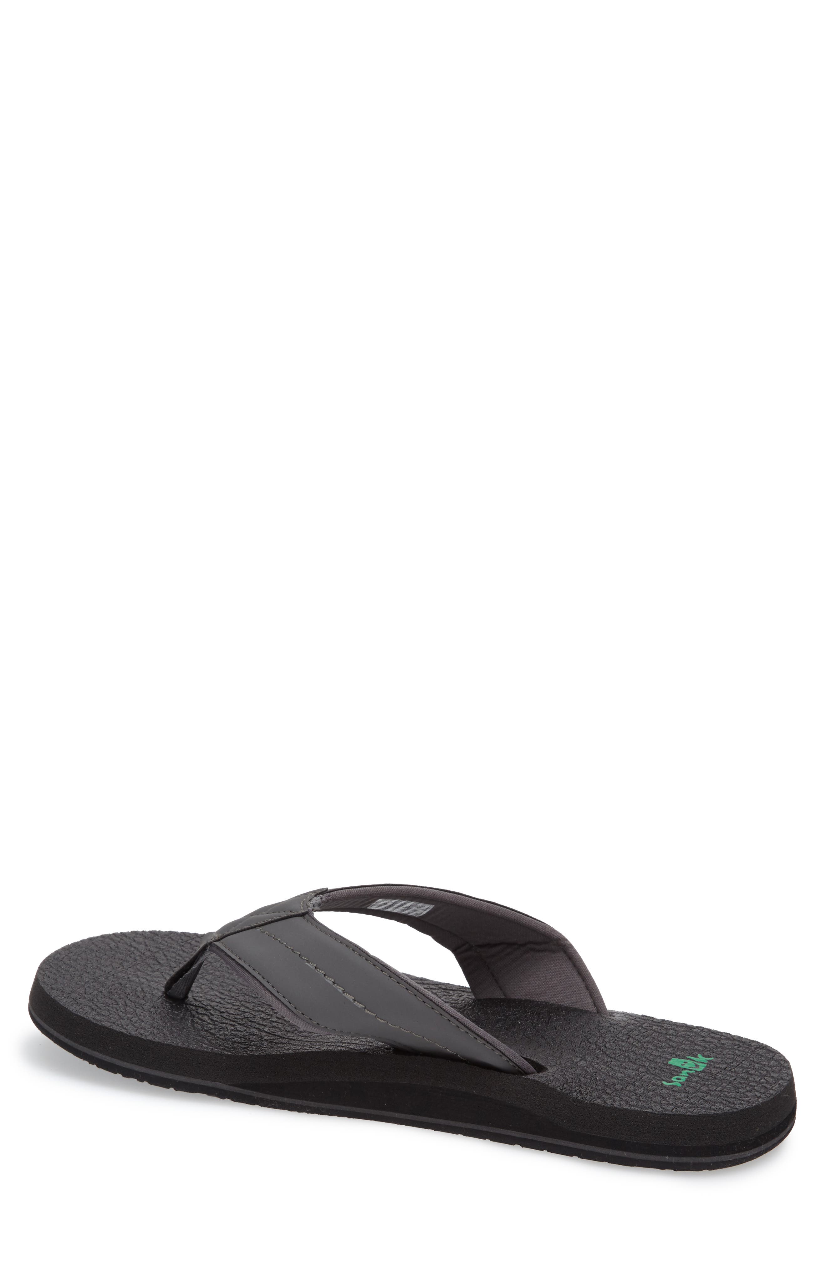 Beer Cozy 2 Flip Flop, Alternate, color, CHARCOAL
