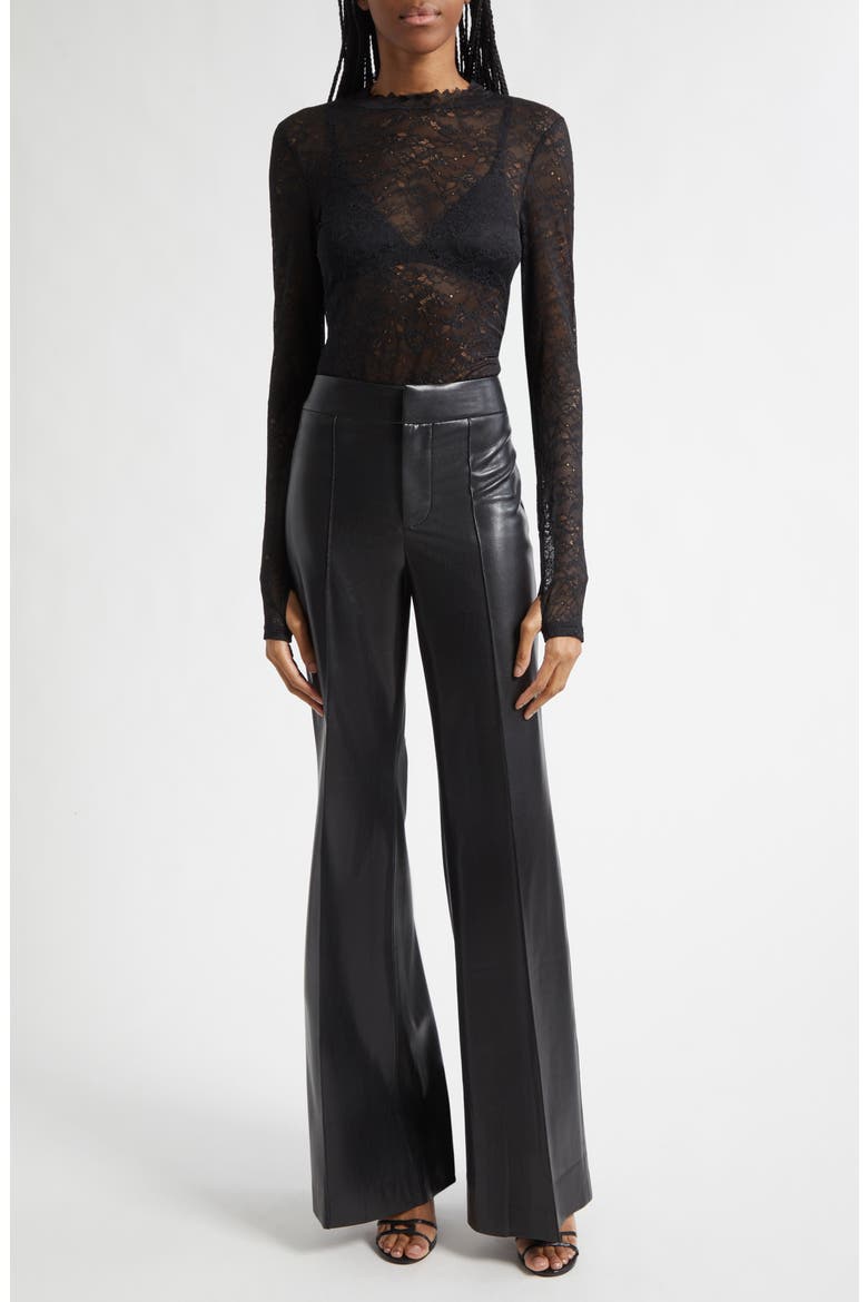 Taeyn Lace Bodysuit, Alternate, color, BLACK
