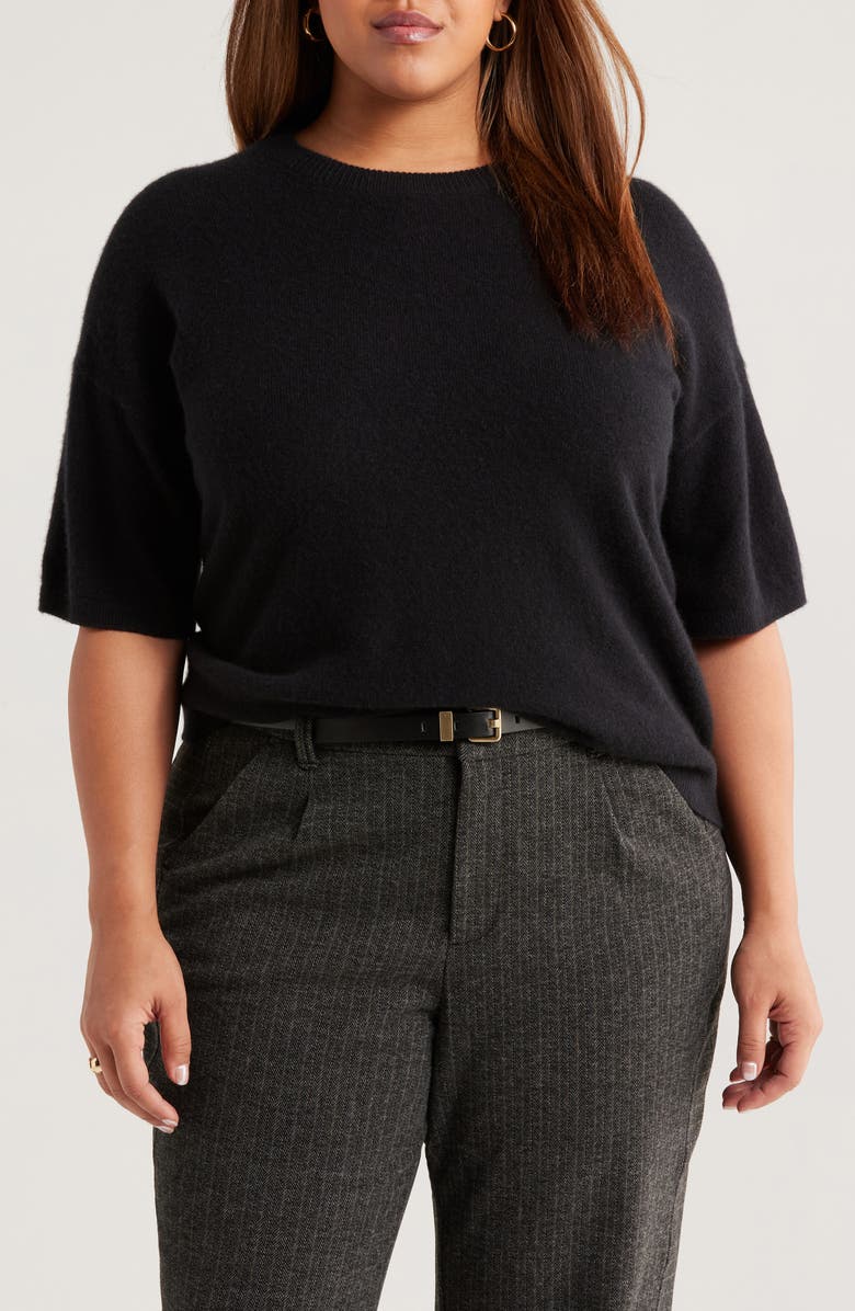 Nordstrom Short Sleeve Cashmere Sweater, Main, color,