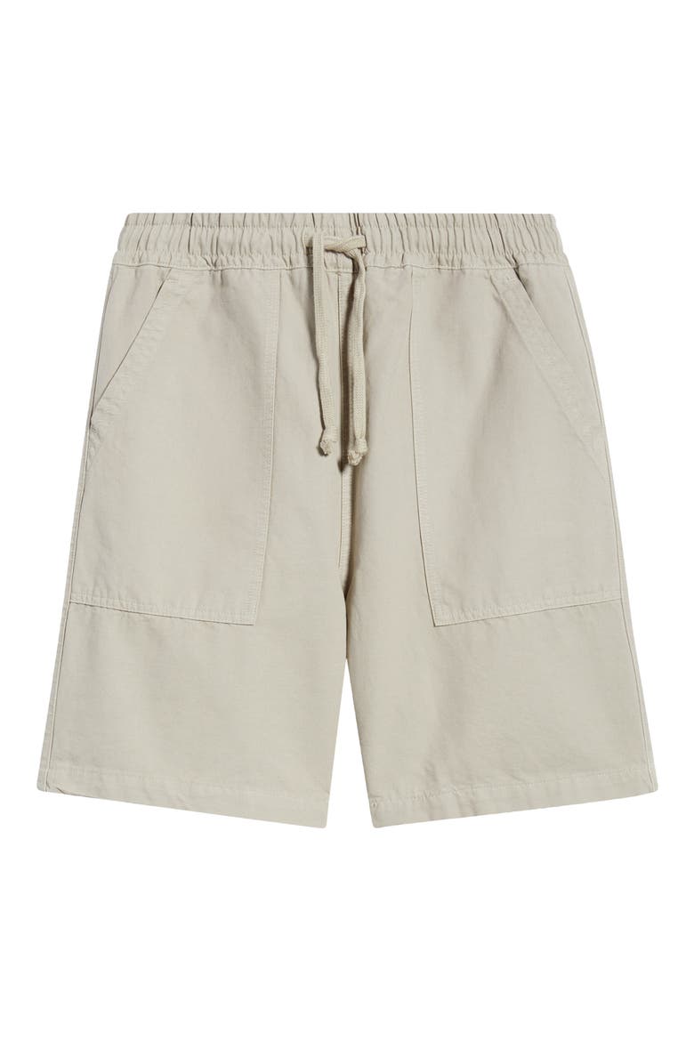 Classic Cotton Poplin Drawstring Chef Shorts, Alternate, color, STONE