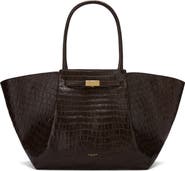 DeMellier The New York Croc Embossed Leather Tote