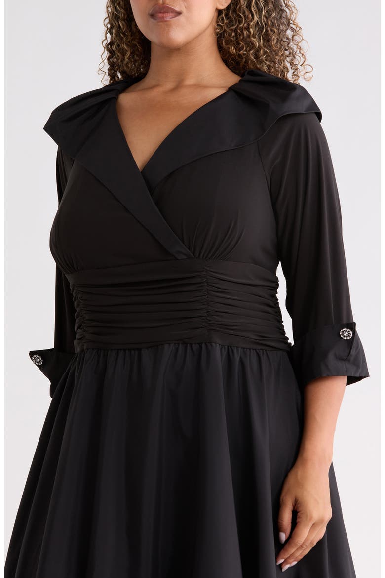 Rhinestone Cuff Cocktail Dress, Alternate, color, BLACK