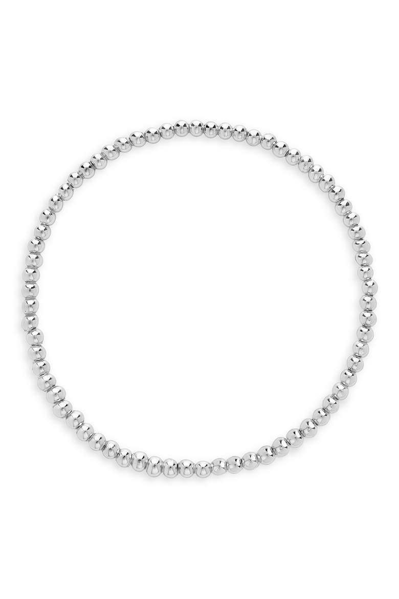 Beaded Stretch Bracelet, Alternate, color, SILVER