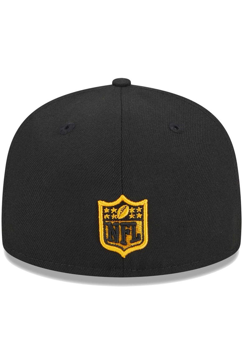 Youth New Era Black Pittsburgh Steelers  Main 59FIFTY Fitted Hat, Alternate, color, Black