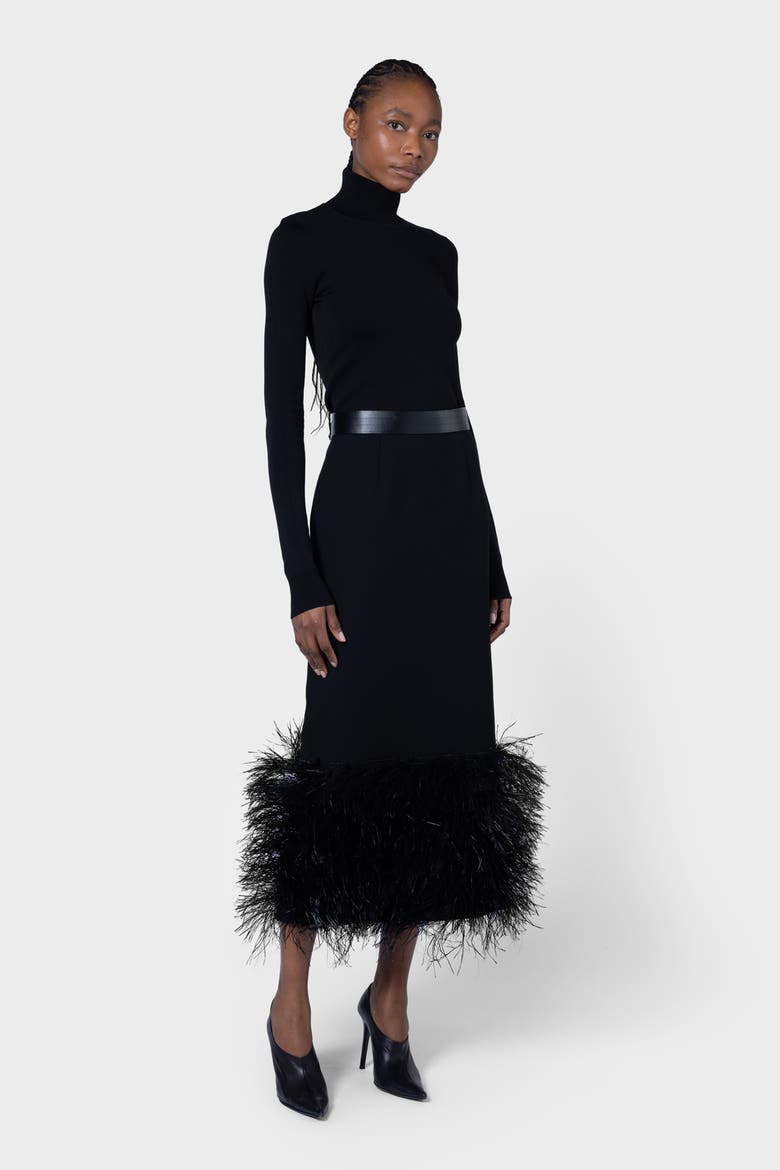 Zari Textured Pencil Skirt, Alternate, color, Black