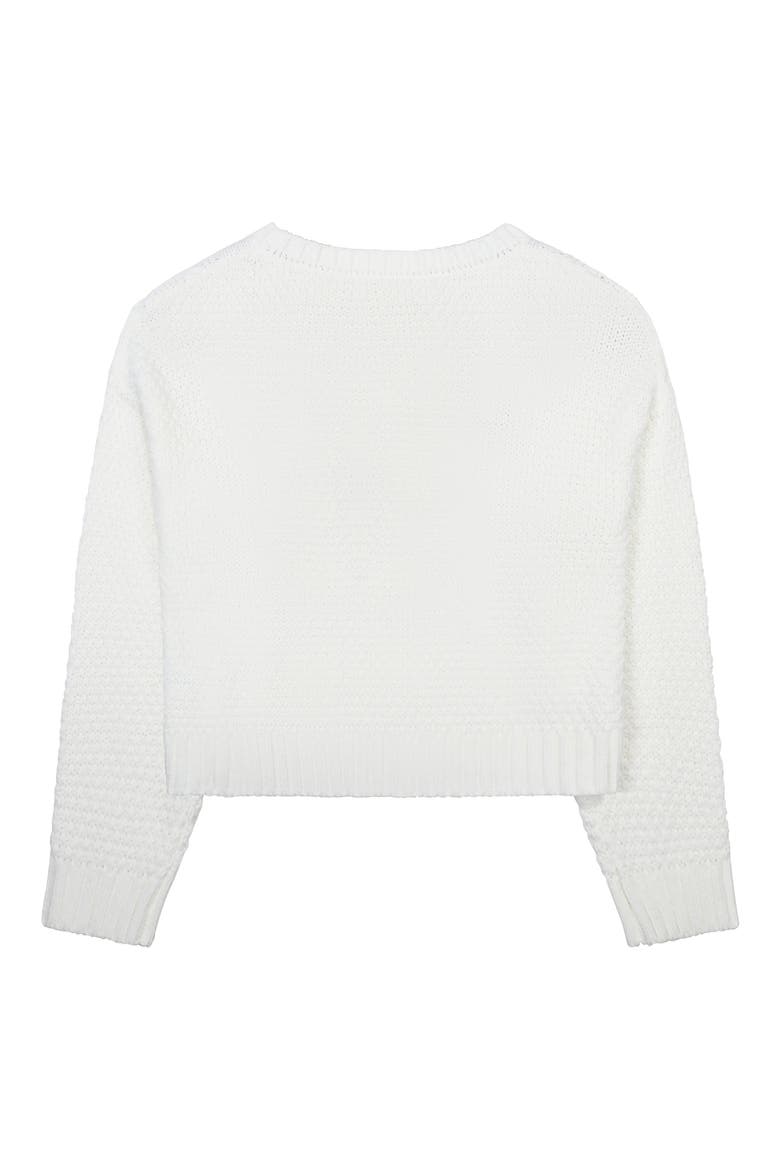 Kids' Varsity Number Cable Sweater, Alternate, color, IVORY