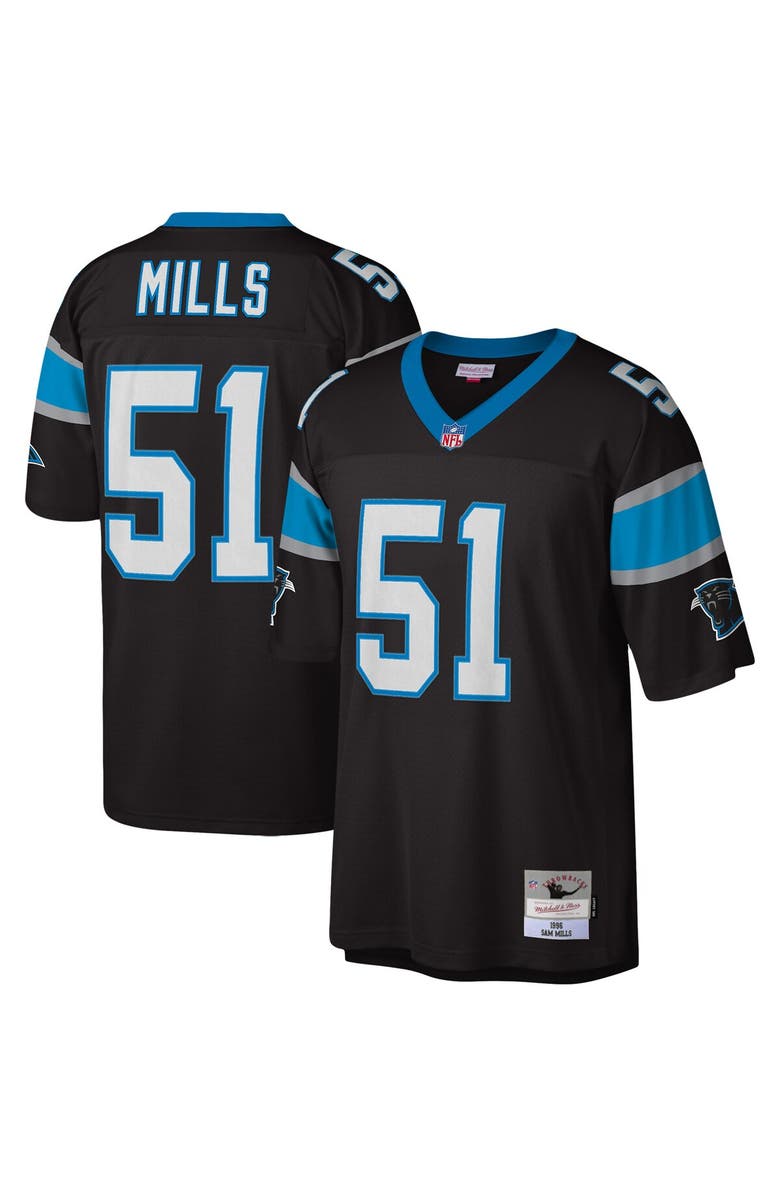 Mitchell & Ness Men's Mitchell & Ness Sam Mills Black Carolina Panthers Legacy Replica Jersey, Main, color, Black