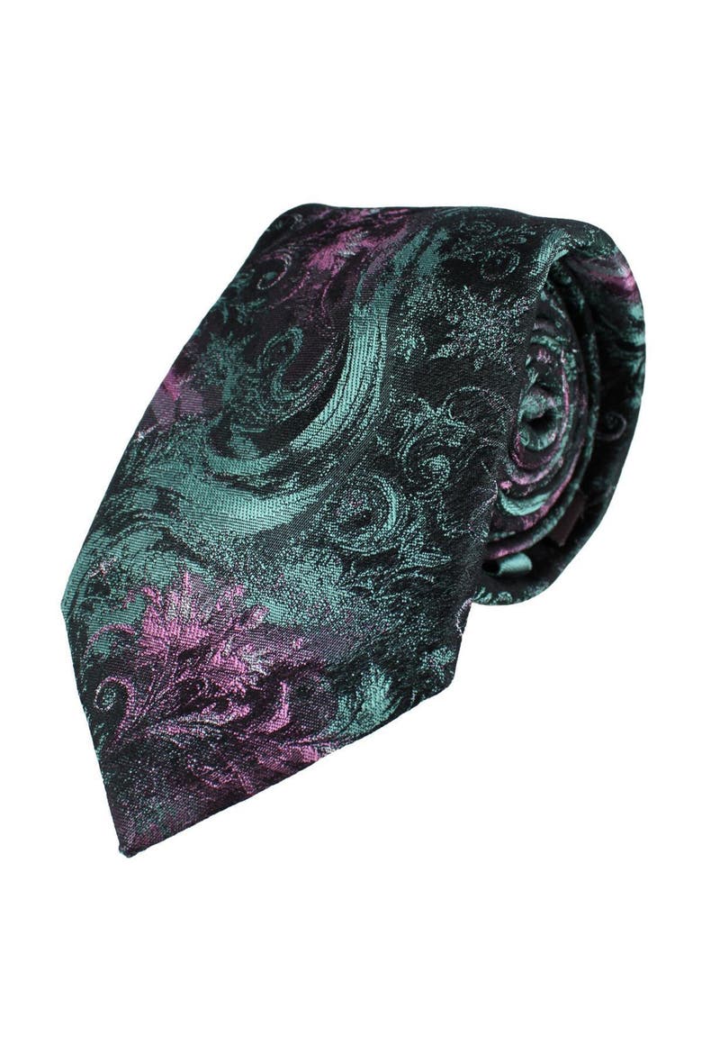 Big and Tall Arcane Storm Silk Tie & Pocket Square Bundle, Alternate, color, Multiple
