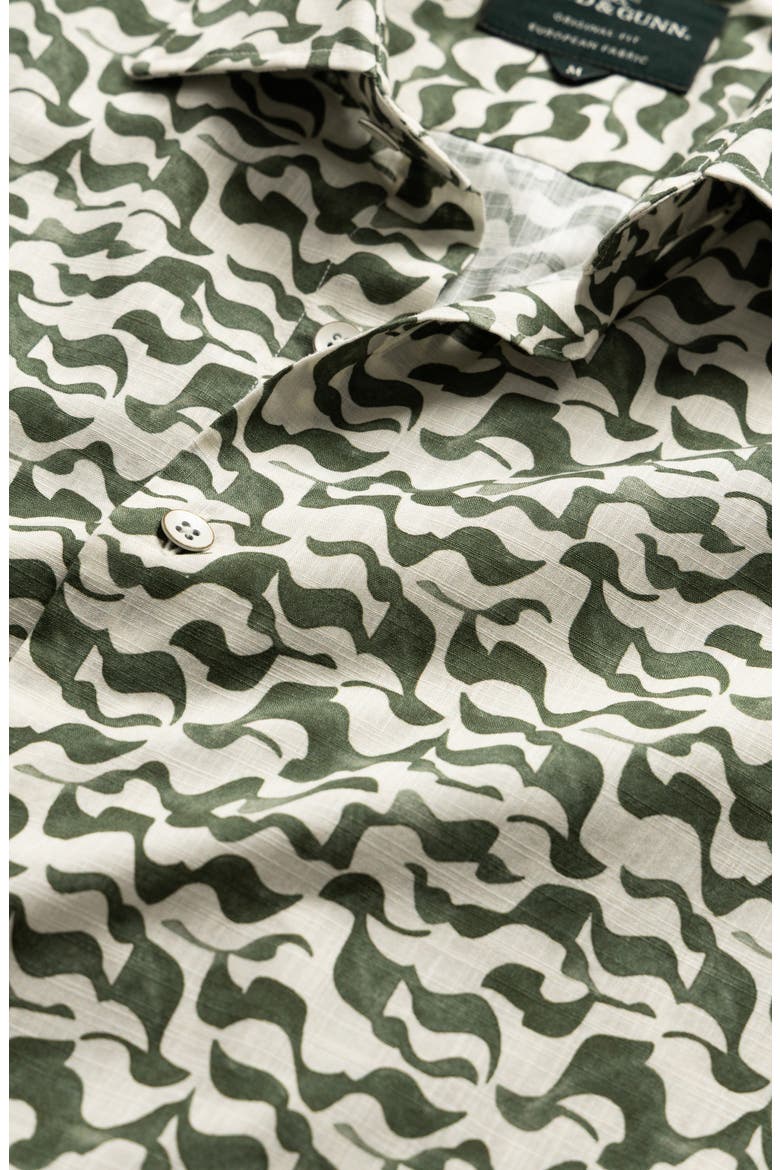 Bendigo Abstract Print Button-Up Shirt, Alternate, color, KELP