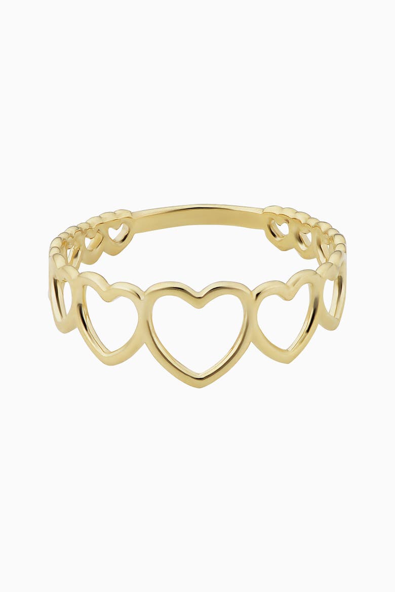 14K Yellow Gold Heart to Heart Ring, Alternate, color, Yellow Gold