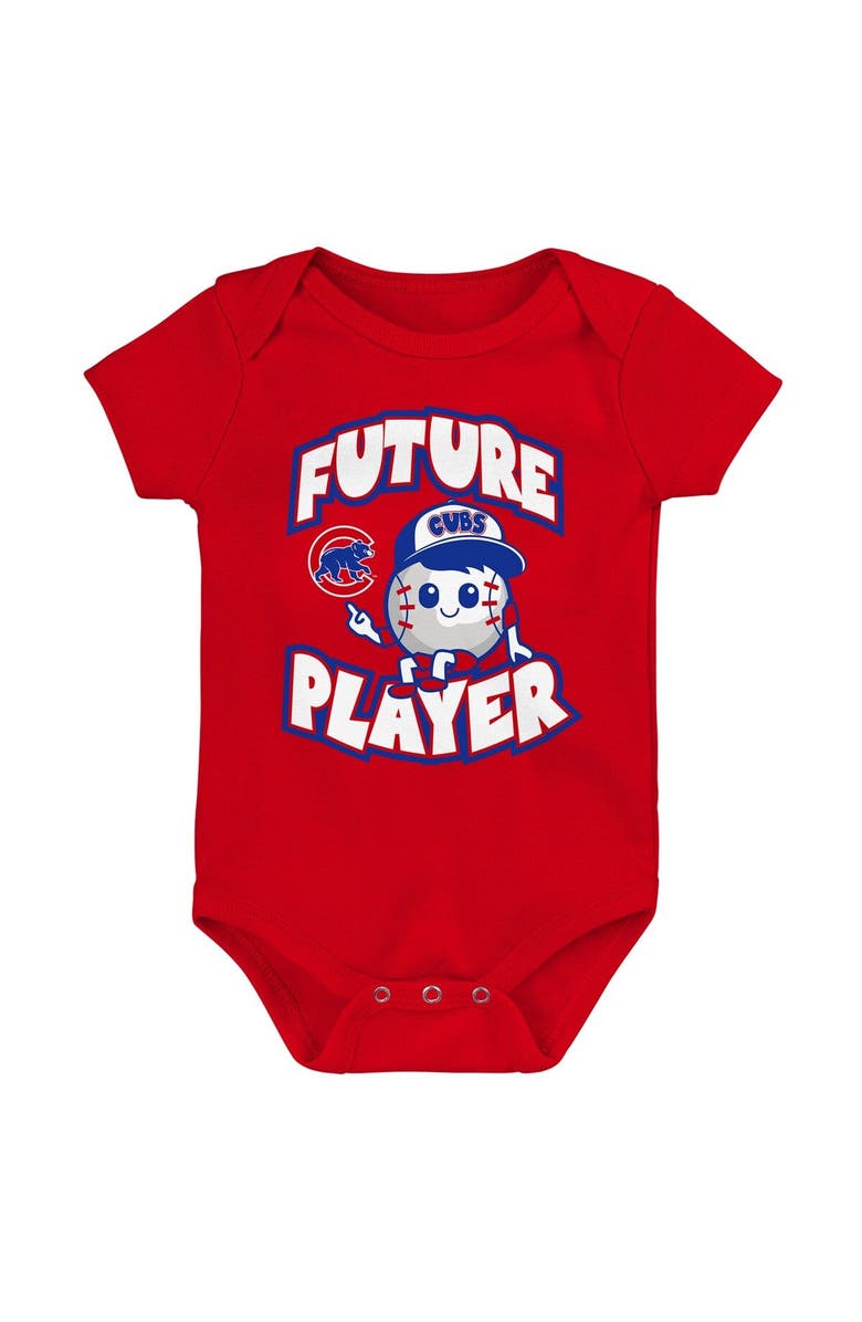 Outerstuff Infant Royal/Red/White Chicago Cubs Minor League Player Three-Pack Bodysuit Set, Alternate, color, Royal