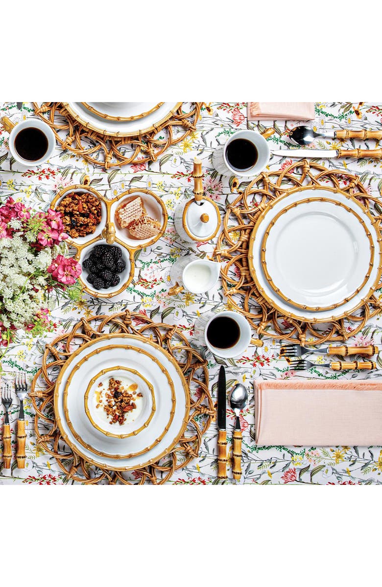 Juliska Ceramic Sugar Bowl & Lid, Alternate, color, Bamboo Natural