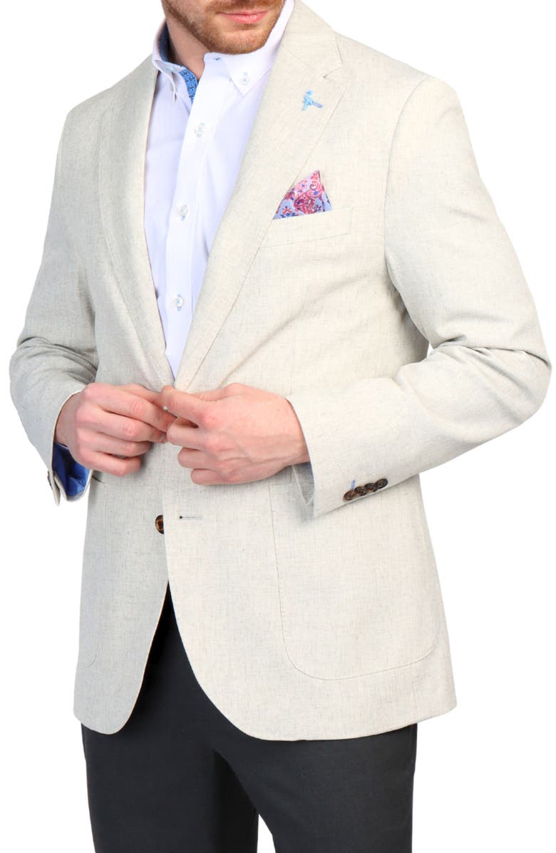 TailorByrd Textured Crosshatch Sport Coat, Alternate, color, Beige