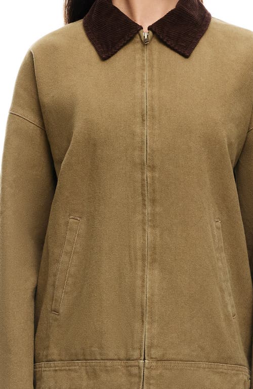 Shop Lioness Workwear Water Repellent Cotton Jacket In Chestnut