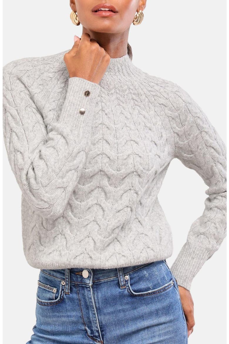 Chunky Knit Sweater, Main, color, GREY