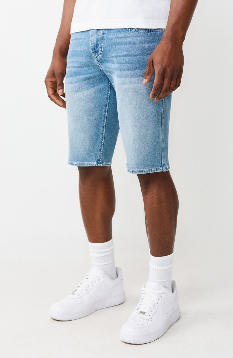 True Religion Ricky Big T Flap Shorts, Alternate, color, Light Pacific Wash