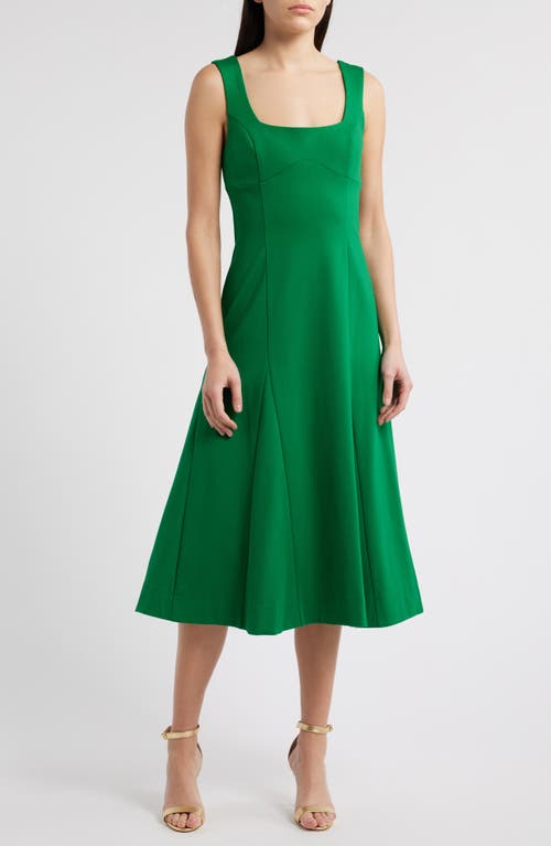 Du Paradis Rose Sleeveless Fit & Flare Midi Dress In Kelly Green