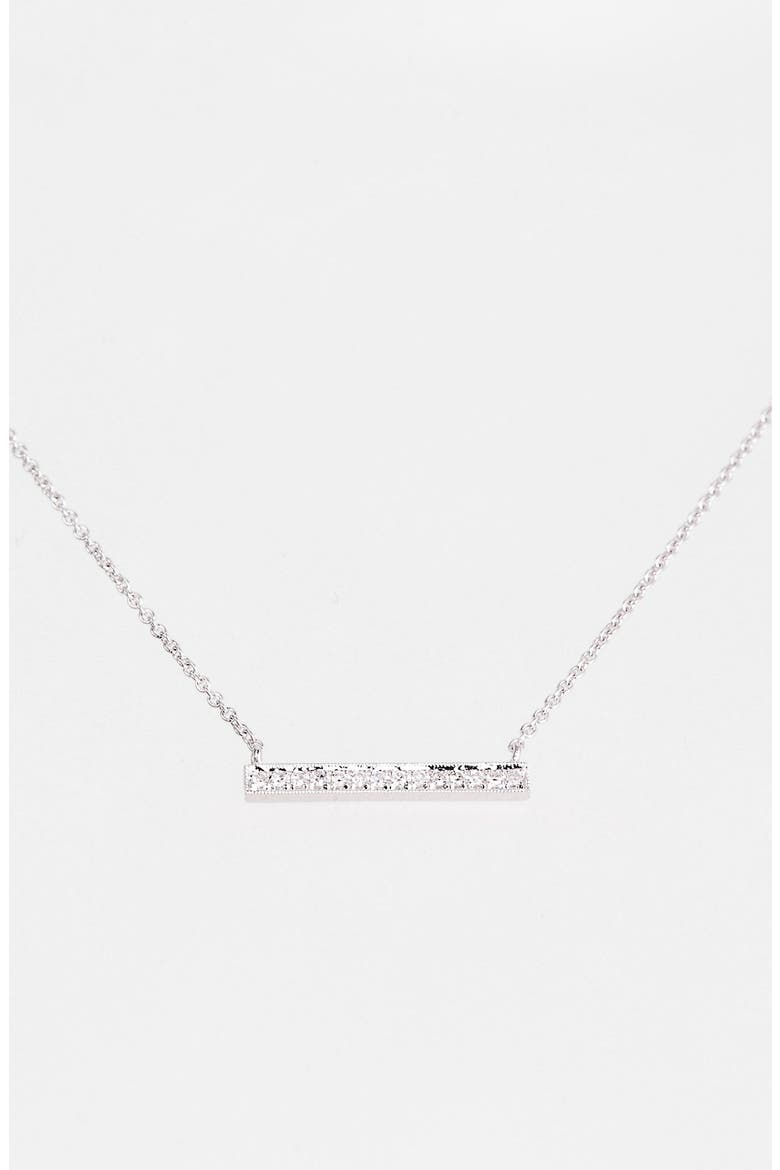 'Sylvie Rose' Medium Diamond Bar Pendant Necklace, Main, color, WHITE GOLD