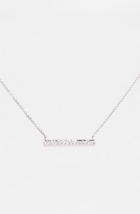'Sylvie Rose' Medium Diamond Bar Pendant Necklace