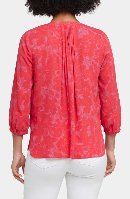 Nydj Pintuck Top In Red