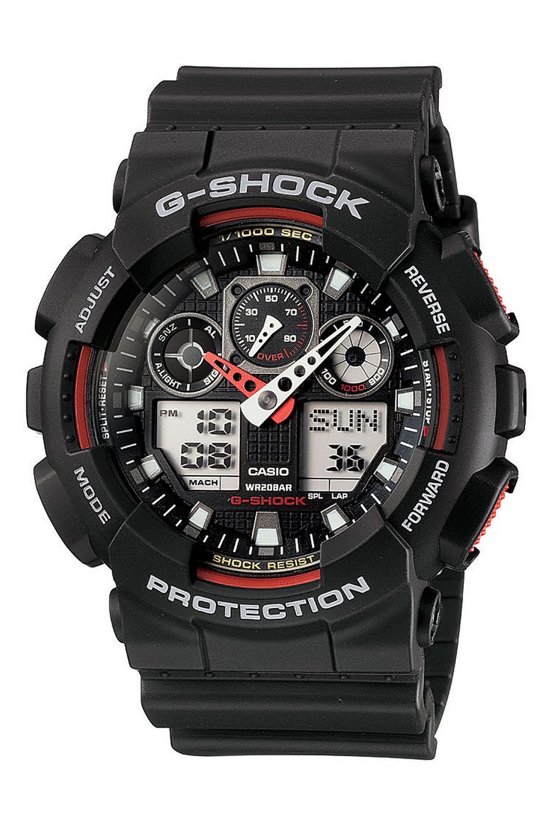 'Big Combi' Watch, 55mm x 51mm, Main, color, BLACK