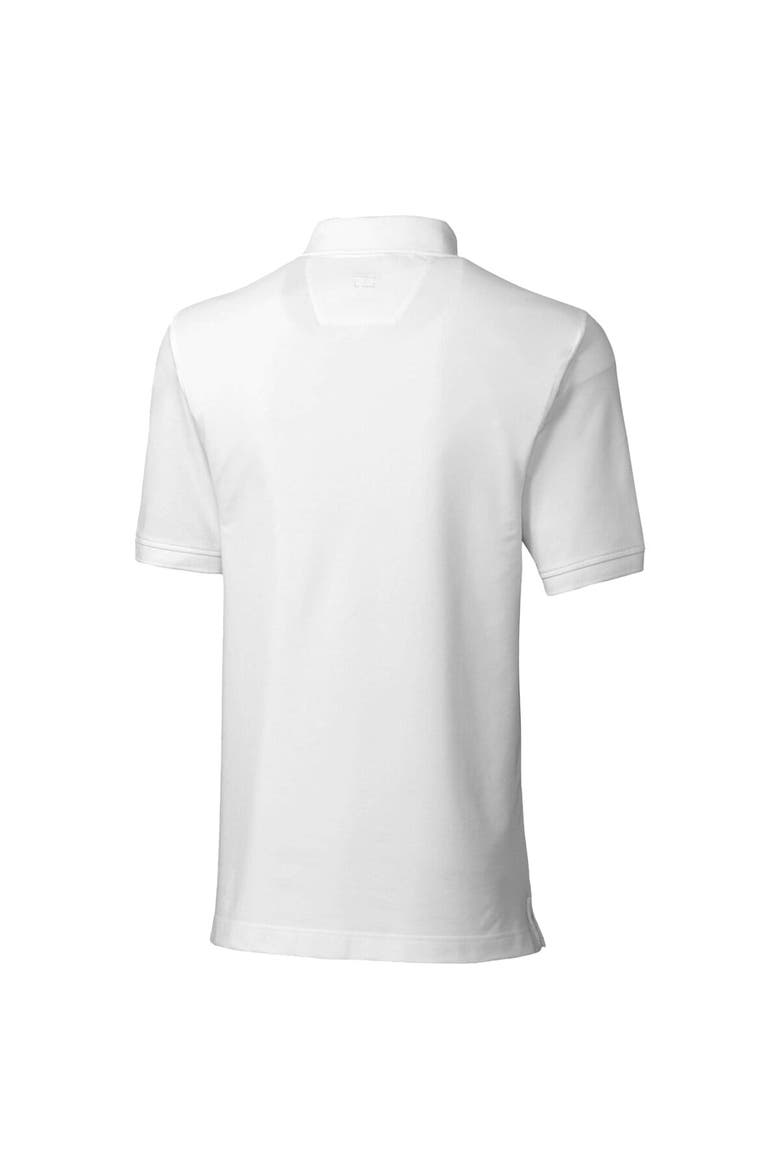 Men's Cutter & Buck White Michigan Wolverines Advantage Tri-Blend DryTec Pique Polo, Alternate, color, White