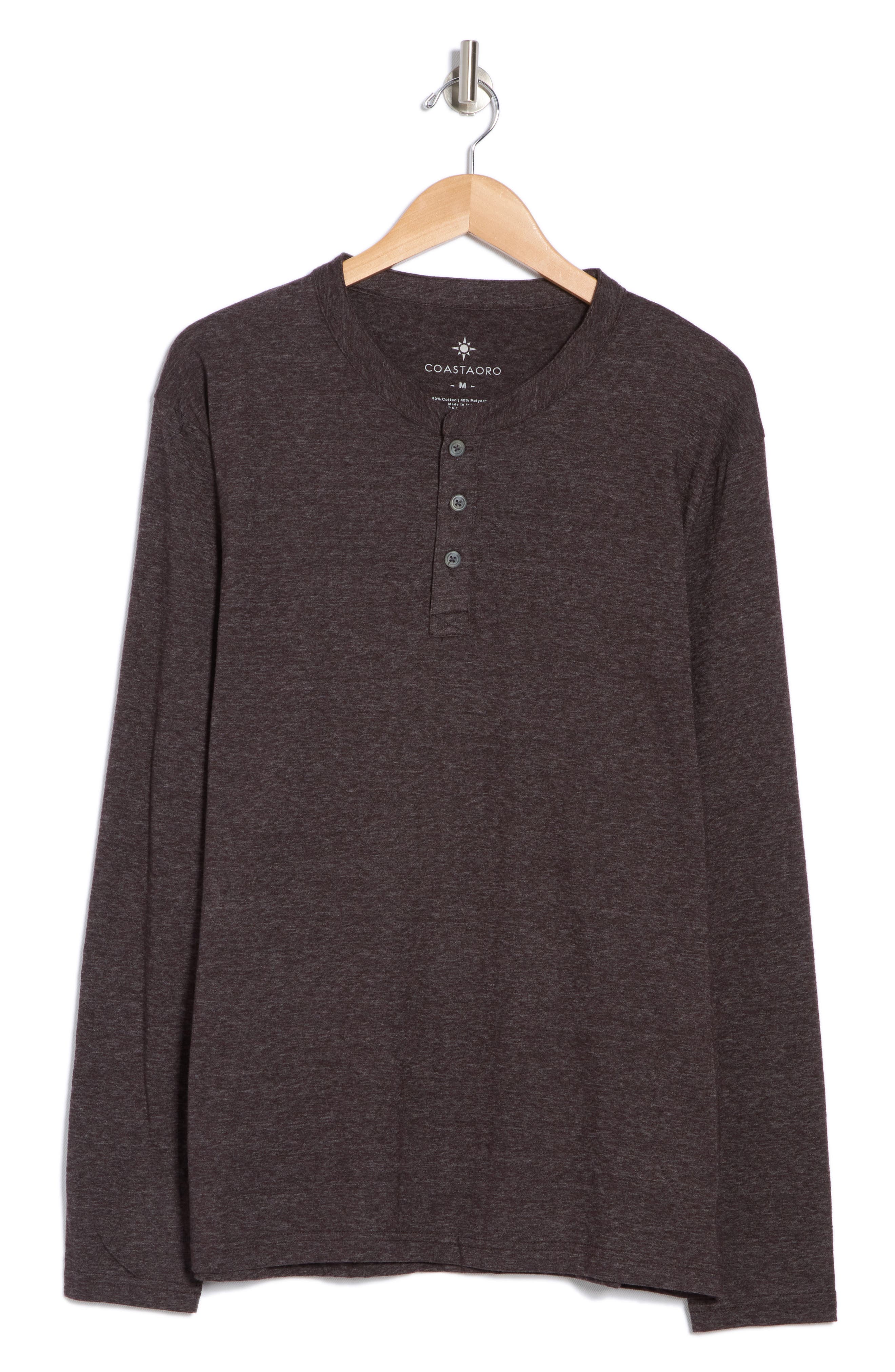 Coastaoro Melangia Knit Henley In Taupe