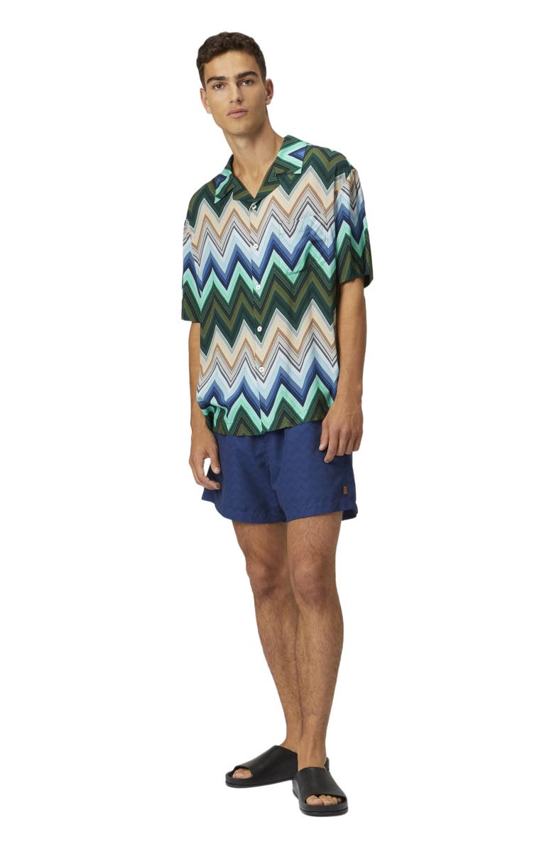 Missoni Viscose Bowling Shirt With Macro Zigzag And Breast Pocket, Alternate, color,