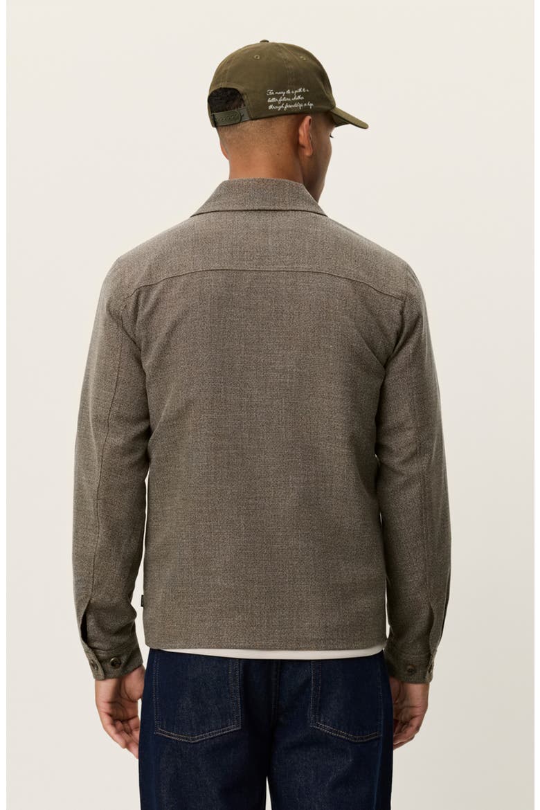 Marseille Mélange Shirt Jacket, Alternate, color, TEAK BROWN