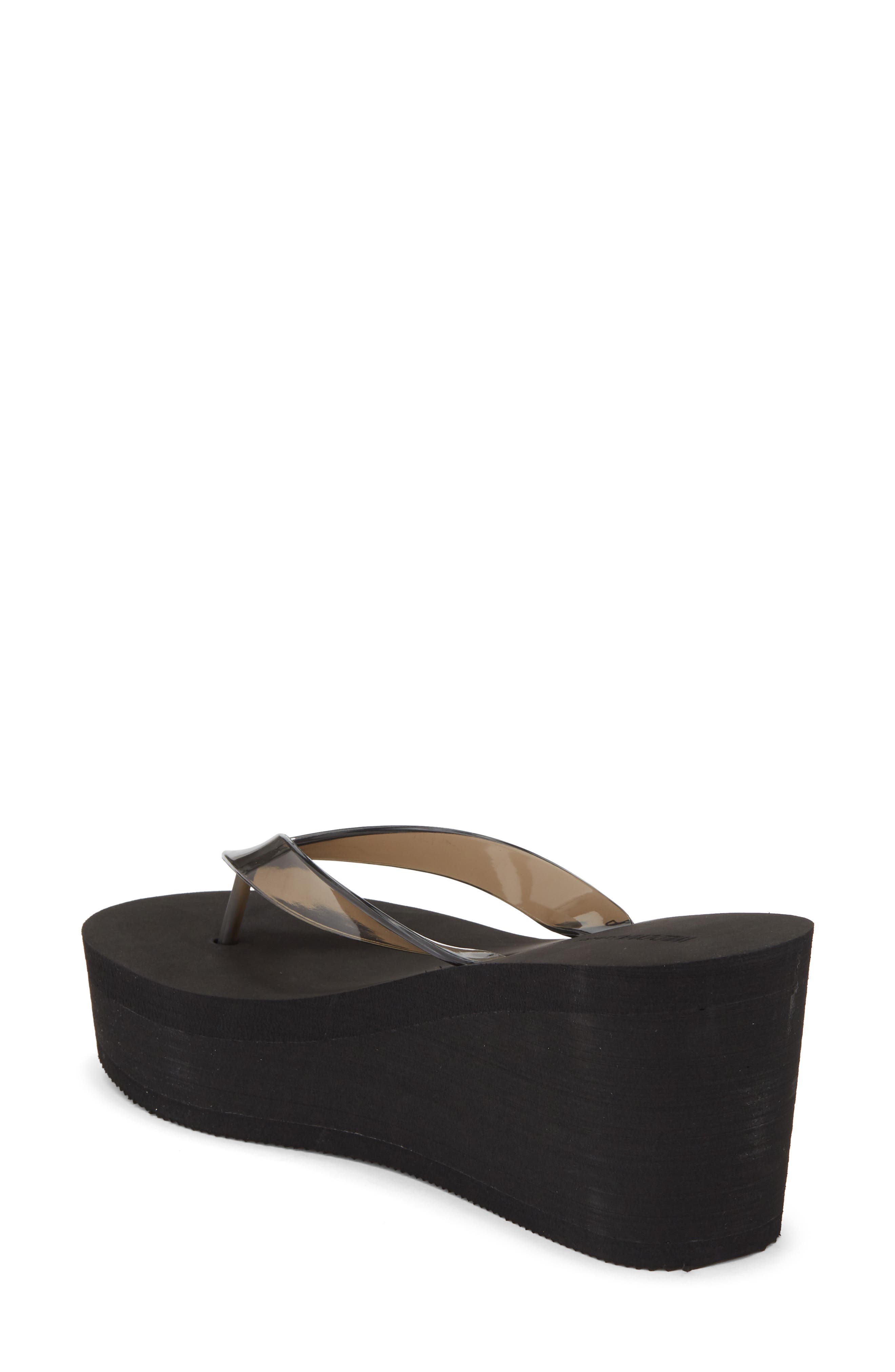 Herera Platform Wedge Flip Flop, Alternate, color, BLACK