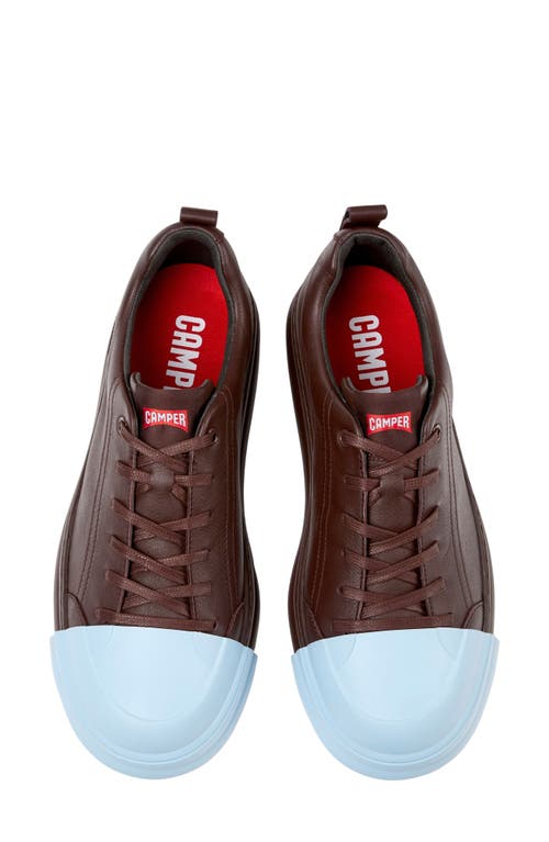 Camper Junction Runner Leather Sneakers In Burgundy
