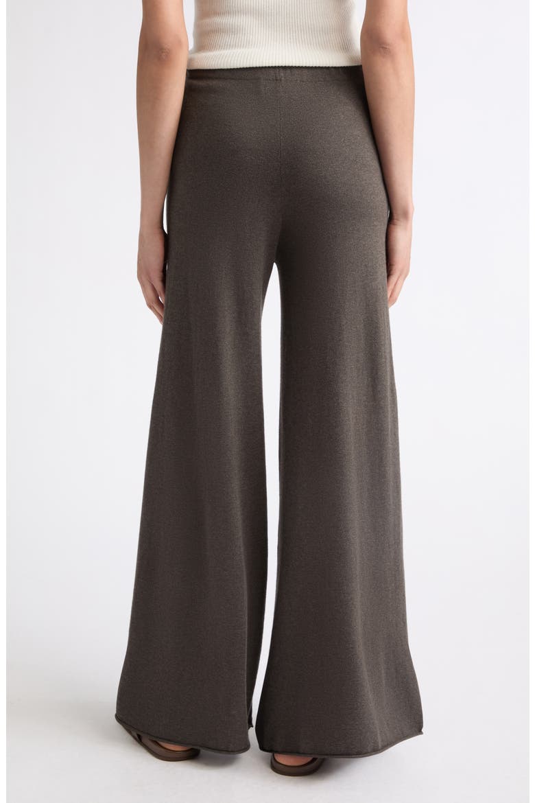 Ainsley Cotton & Cashmere Wide Leg Pants, Alternate, color, DEEP WALNUT