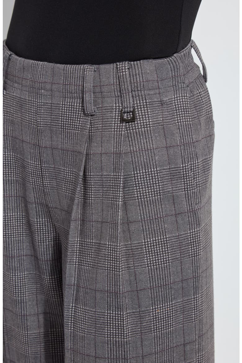 Darcy Pleated Wide Leg Ponte Pants, Alternate, color, LONDON GLEN PLAID