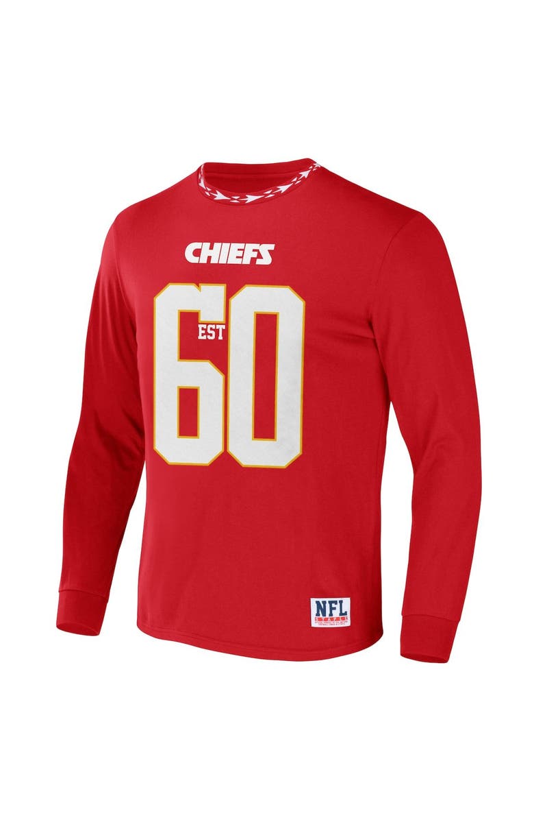 STAPLE Men's NFL x Staple Red Kansas City Chiefs Core Team Long Sleeve T-Shirt, Alternate, color,