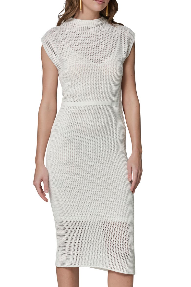 Knit Sheath Dress, Alternate, color, CREAM