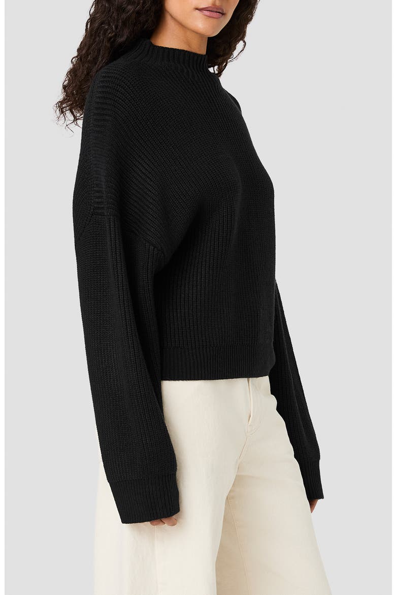 Babysoft Mock Neck Ribbed Sweater, Alternate, color, BLACK