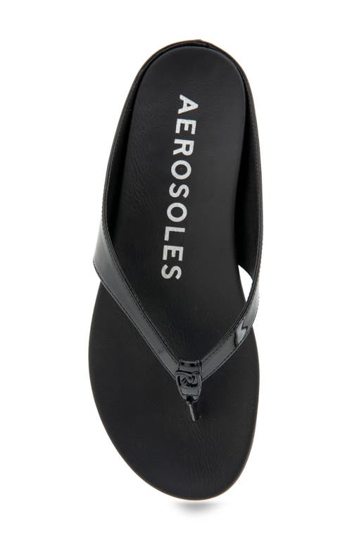 Shop Aerosoles Fisher Sandal In Black Patent Faux Leather